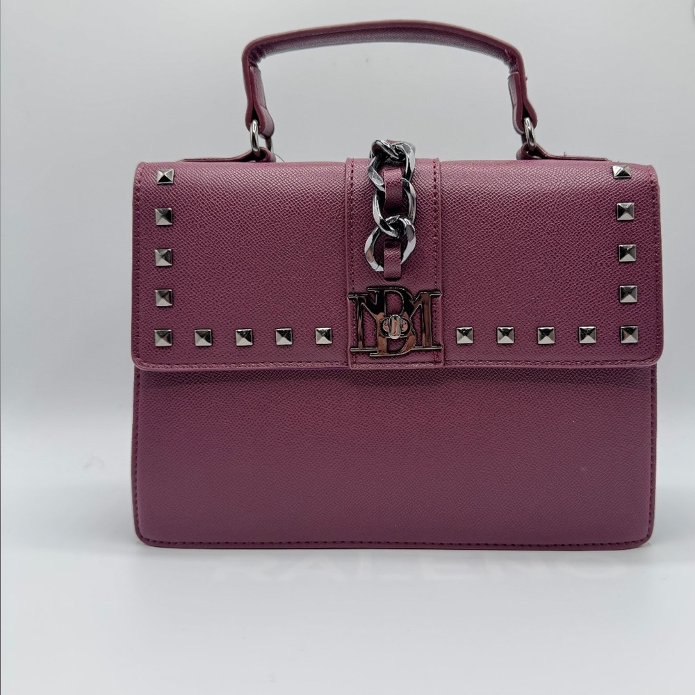 Badgley Mischka Purple Studded Crossbody Bag